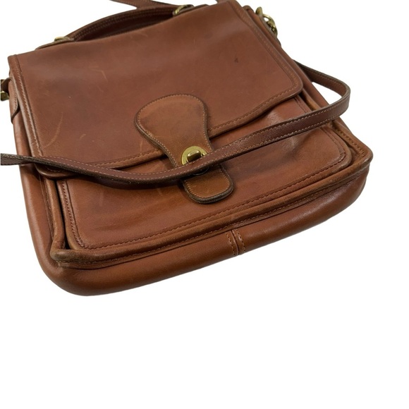 Vintage Coach British Tan Leather Station Crossbody Bag - Picture 7 of 16